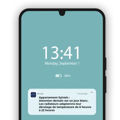 Intuis connect notification tempo