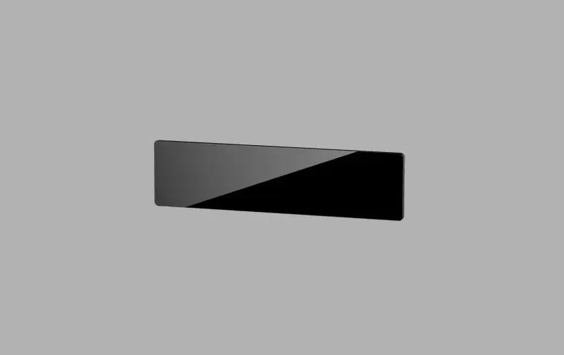 CAMPAVER nativ Radiateur Plinthe 1000W Verre massif Noir astrakan