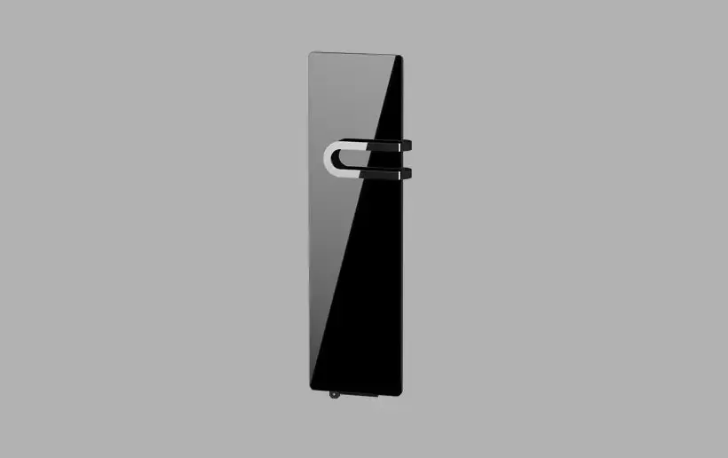 CAMPAVERBAINS nativ Radiateur 700W + Soufferie 800W Verre massif Noir astrakan