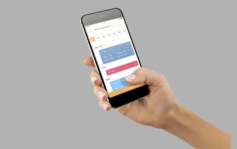 Intuis connect App Planning de chauffe