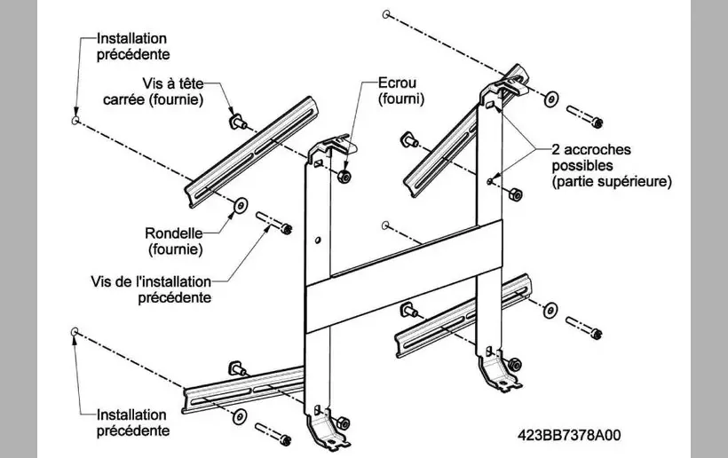 Kit entr'axe pour fixation