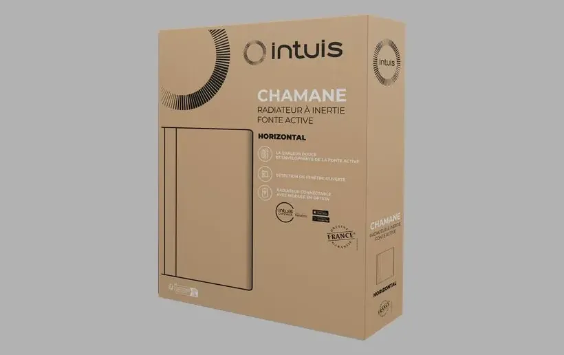 Packaging pour Radiateur Chamane Horizontal blanc 1000W