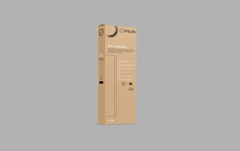 Packaging pour Radiateur Etic compact Horizontal 1000W Blanc