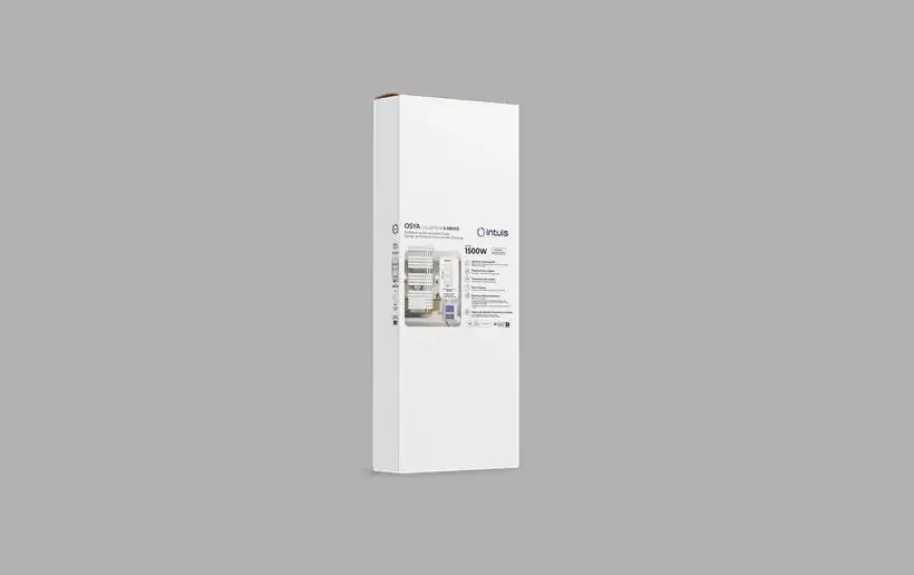 Packaging pour Sèche Serviette Osya 1500W Blanc