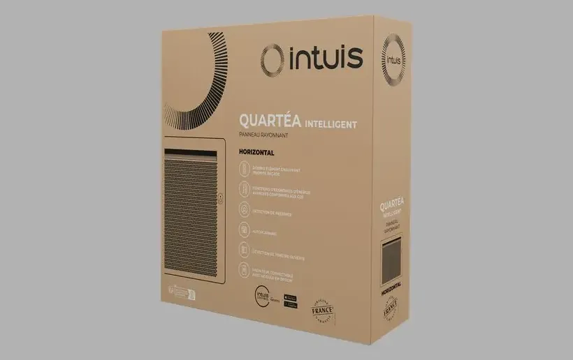 Packaging pour Panneau rayonnant Quartea intelligent 1500W Horizontal Blanc