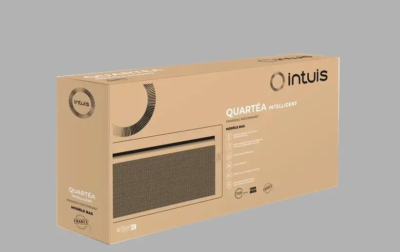 Packaging pour Panneau rayonnant Quartea intelligent 1500W Horizontal Blanc