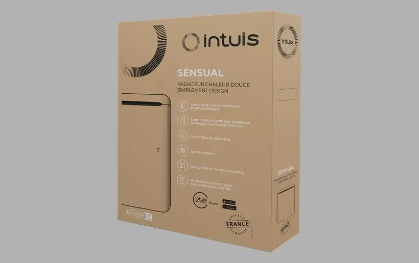 Packaging for Sensual 1000W Horizontal Radiator in white