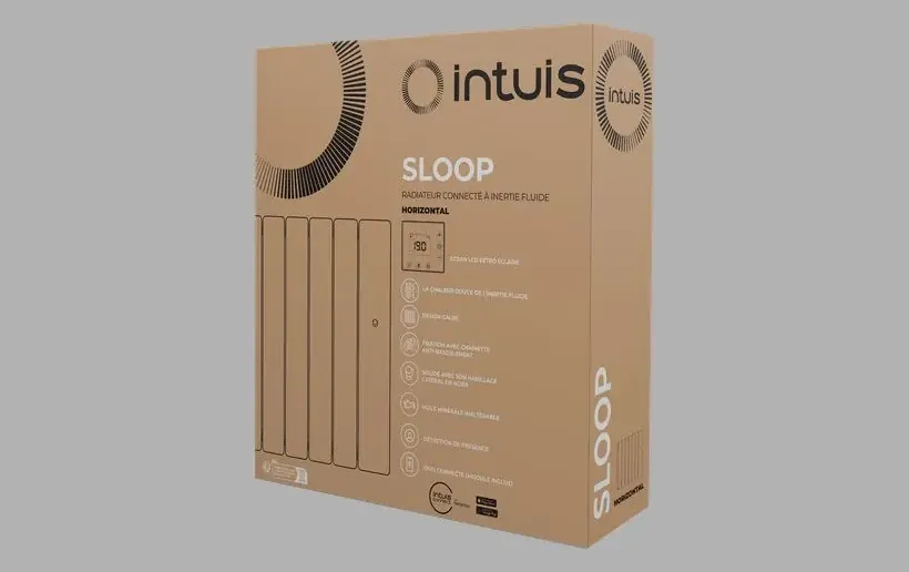 Packaging pour Radiateur Sloop 1000W Horizontal Blanc