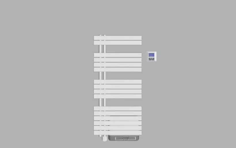 Osya sèche-serviettes fluide osya 500W+boost soufflerie - blanc - asym. gauche